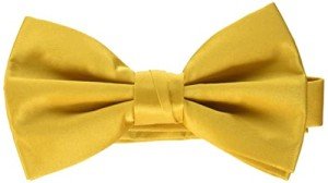 Gold Satin Bow Tie for Men by Stacy Adams