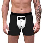 Men's Christmas Black Bow Tie Boxer Briefs