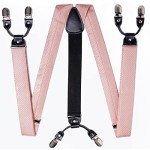 Men's Pink Suspender and Bow Tie Set
