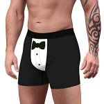 Men's Christmas Black Bow Tie Boxer Briefs
