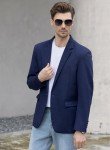Beninos Men's Lightweight Navy Casual Blazer Jacket