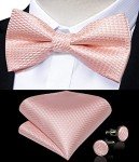 Men's Pink Suspender and Bow Tie Set