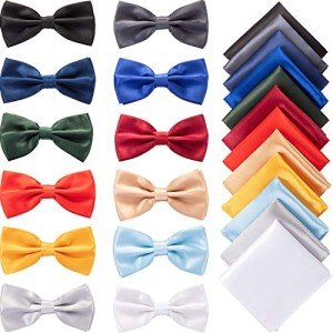 24-Pc Bow Tie and Pocket Square Set for Men