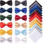 24-Pc Bow Tie and Pocket Square Set for Men