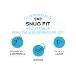 Men's Baby Blue Bowtie and Suspender Set