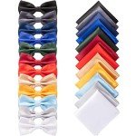 24-Pc Bow Tie and Pocket Square Set for Men