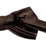 GUSLESON Adjustable Dark Brown Paisley Bow Tie