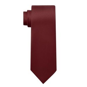 KOOELLE Men's Solid Color Neckties - Burgundy