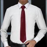 KOOELLE Men's Solid Color Neckties - Burgundy