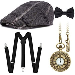 1920s Men's Gatsby Bow Tie and Accessories Set