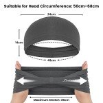 Men's Moisture-Wicking Wide Headband for Sports