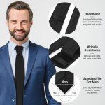Black Solid Tie for Men - Gift Box Included