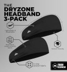 Men's Athletic Sweatbands - Black Headband for Workouts