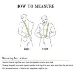 Men's Adjustable Black Suspenders and Bow Tie Set