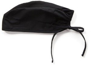Adjustable Black Unisex Scrub Cap for Comfort