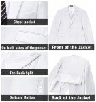 White Slim Fit Men's Suit Set with Tie