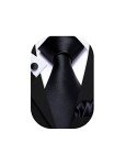 Barry.Wang Men's Silk Tie Set with Cufflinks