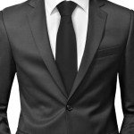 Extra Long Solid Black Men's Necktie in Gift Box