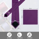 Dark Purple Tie and Pocket Square Set