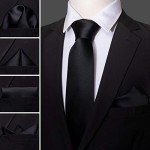 Barry.Wang Men's Silk Tie Set with Cufflinks