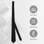 Extra Long Solid Black Men's Necktie in Gift Box