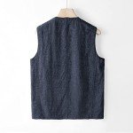 Men's Casual Linen V Neck Suit Vest