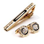 Stylish Men's Cufflinks and Tie Clip Set