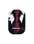 Barry.Wang Burgundy Stripe Silk Tie and Accessories Set