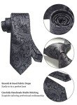 Grey Paisley Men's Tie and Accessories Set