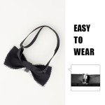 Men's Adjustable Rhinestone Bow Tie with Brooch