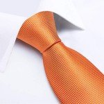 Burnt Orange Necktie and Pocket Square Set for Men
