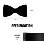 Men's Adjustable Rhinestone Bow Tie with Brooch