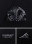 Grey Paisley Men's Tie and Accessories Set