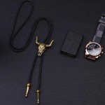 Vintage Cow Skull Bolo Tie for Men