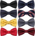 Elegant Adjustable Pre-tied Bow Ties Set for Men