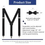 Adjustable Mens Suspenders and Bow Tie Set