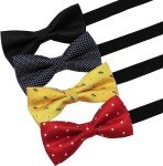 Elegant Adjustable Pre-tied Bow Ties Set for Men