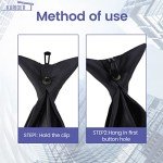 3-Pack Solid Black Clip-On Ties for Men