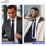 3-Pack Solid Black Clip-On Ties for Men