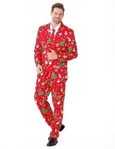 Red Christmas Suit for Men - Funny Xmas Outfit