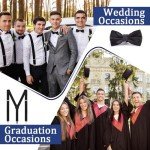 Adjustable Mens Suspenders and Bow Tie Set