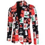 Funny Christmas Blazer for Men, Red Tuxedo