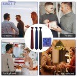 3-Pack Solid Black Clip-On Ties for Men