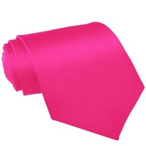 Hot Pink XL Formal Tie for Men