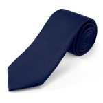 JUNMEISI Solid Navy Blue Tie for Men