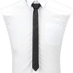 Men's Solid Black Skinny Tie - 1.58" Slim