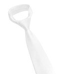 KOOELLE Men's White Slim Necktie - 2.35