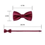 Men's Adjustable Silk Bow Tie - Wine Red