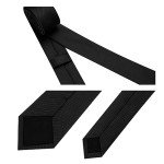 Men's Solid Slim Black Necktie - 1.58