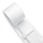 KOOELLE Men's White Slim Necktie - 2.35